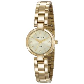 Relógio Feminino Dourado Seculus Classic 23594LPSVDS1