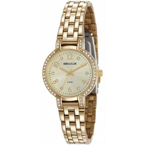 Relógio Feminino Dourado Seculus Classic 23595LPSVDS1