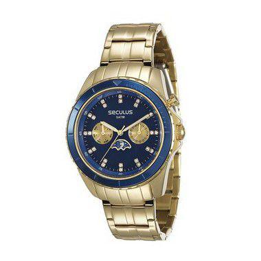 Relógio Feminino Dourado Seculus Prime 28709LPSVDA1