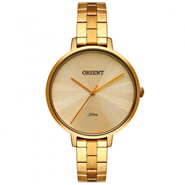 Relogio Feminino Dourado Sem Numero Orient Original+NF