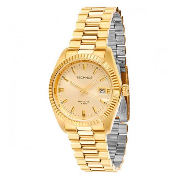 Relógio Feminino Dourado Technos com Data 2115EF/4X