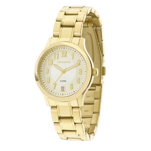 Relogio Feminino Dourado Technos com Data 2115koj/4d