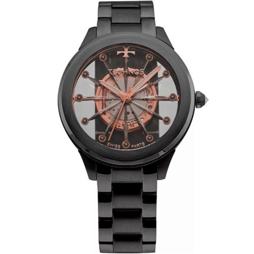 Relógio Feminino Essence Suiço Preto Technos F03101ac/4w