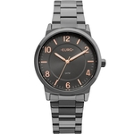 Relógio Feminino Euro Aço Fume 39mm