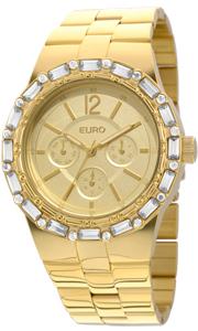 Relogio Feminino Euro Brilho Assimétrico Dourado EU6P29AGF/4D