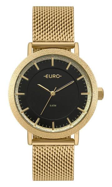 Relogio Feminino Euro Dourado Banhado Ouro Eu2039jm4p