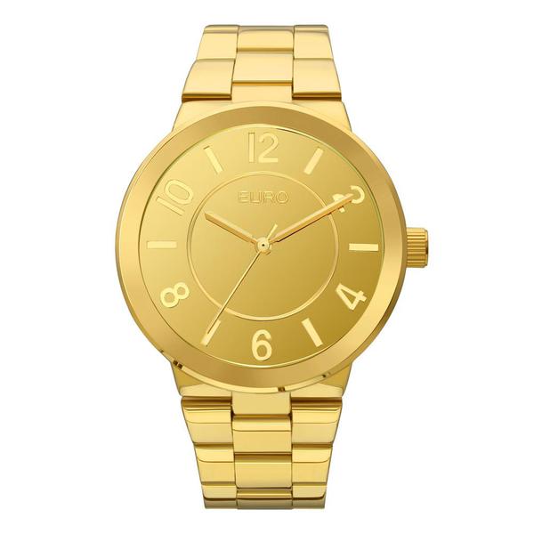 Relógio Feminino Euro Espelhados EU2036YLD/4K 43mm Aço Dourado