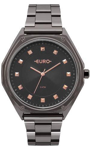 Relógio Feminino Euro EU2035YOP/4C 43mm Aço Fume