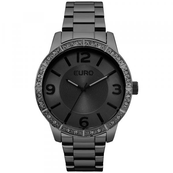 Relógio Feminino Euro EU2036YLQ/4P 43mm Aço Preto