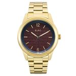 Relógio Feminino Euro EU2033AM/4R 43mm Aço Dourado