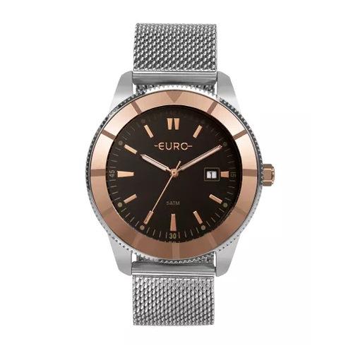 Relógio Feminino Euro EU2115AK/5P 42mm Aço Prata