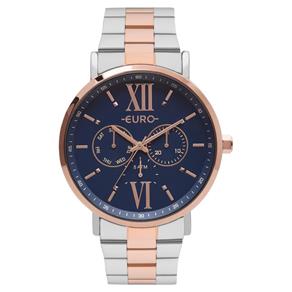 Relógio Feminino Euro EU6P29AHBBP/5A 43mm Aço Bicolor Prata/Rose