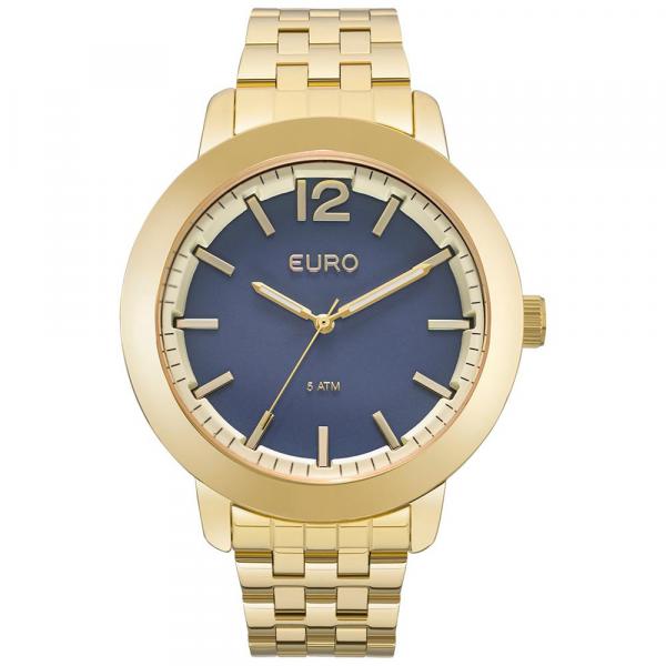 Relógio Feminino Euro EUY121E6AA/4A 45mm Pulseira Aço Dourado