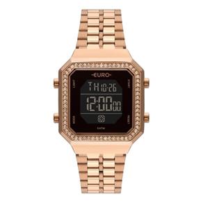 Relógio Feminino Euro Fashion Fit Digital EUBJK032AA/4P 34mm Aço Rosé