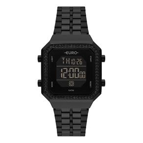 Relógio Feminino Euro Fashion Fit Digital EUBJK032AC/4P 34mm Aço Preto