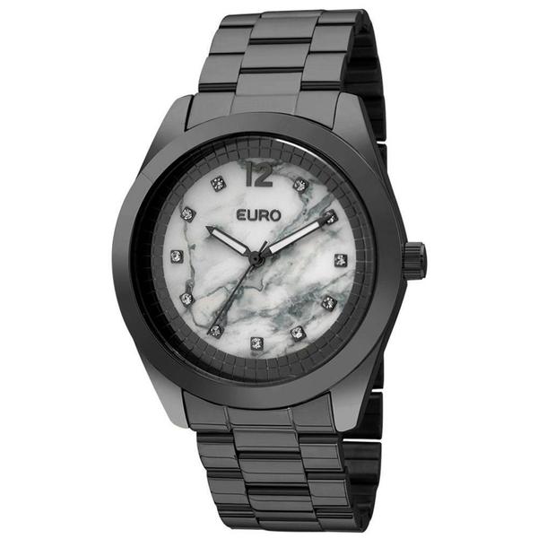 Relógio Feminino Euro Marmorizados EU2036YKT/4B 43mm Aço Preto