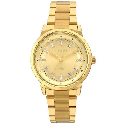 Relógio Feminino Euro Metal Colors Eu2036ylf/4d 37mm Aço Dourado