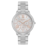 Relógio Feminino Euro Multiglow EU6P29AHR/3K 43mm Aço Prata