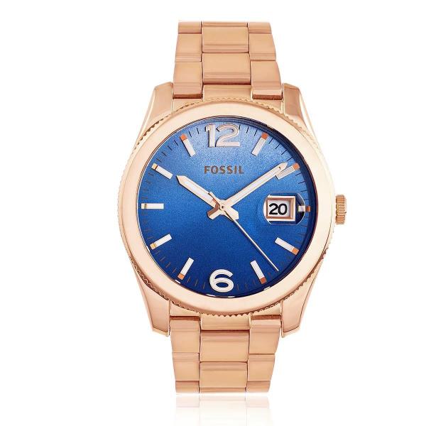 Relógio Feminino Fossil Analógico Es3780/4An Fundo Azul