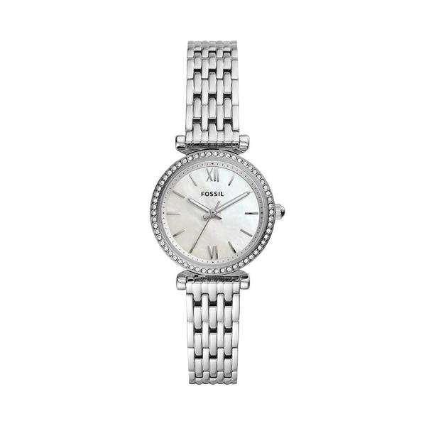 Relógio Feminino Fossil Carlie Mini ES4647/1KN 28mm Aço Prata