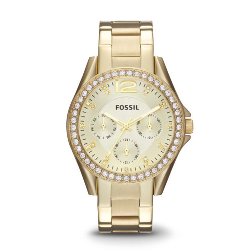 Relógio Feminino Fossil Riley Es3203/4dn - Dourado 38mm