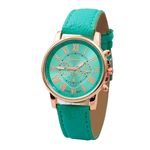 Relogio Feminino Geneva Couro Importado Utra Fashion Verde