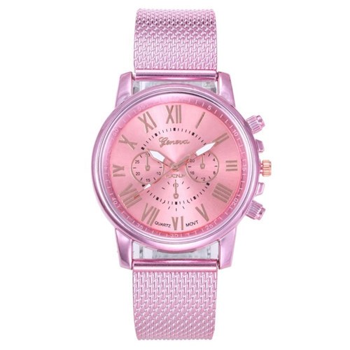 Relógio Feminino Geneva Pulseira Magnética Rosa