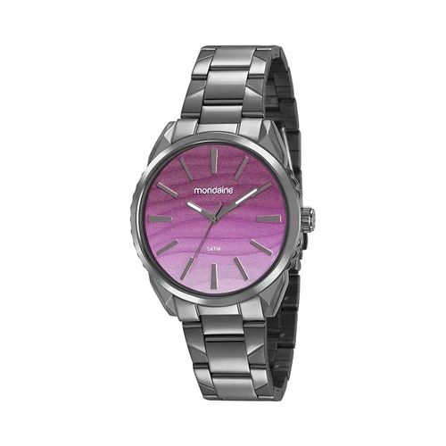 Relogio Feminino Grafite Mondaine Fundo Roxo 53716lpmvse3