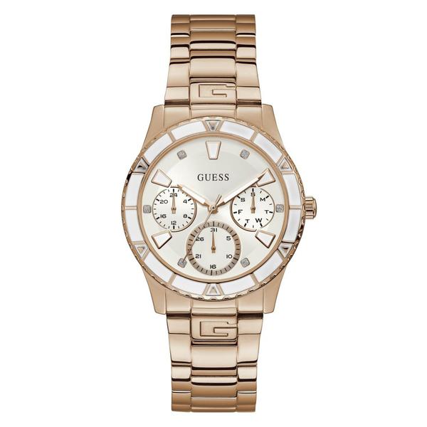 Relógio Feminino Guess Aço Colorido Rose Gold e Mostrador Champanhe Degradê 92719LPGSRA6 Multifunção