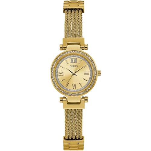 Relógio Feminino Guess Aço Dourado Com Pulseira Náutica Analógico