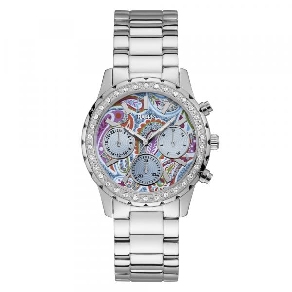 Relógio Feminino Guess Aço Prata e Mostrador Confetti 92695L0GSNA1 Cronógrafo