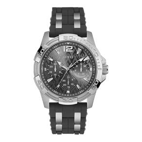 Relógio Feminino Guess Black And Silver-Tone Pink Sport Watch