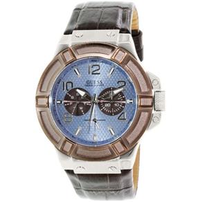 Relógio Feminino Guess Blue, Brown And Silver-Tone Rigor Standout Sport Watch