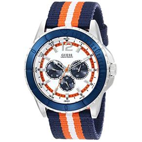 Relógio Feminino Guess Blue, Orange And Silver-Tone Masculine Racing Watch