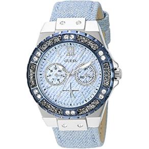 Relógio Feminino GUESS Modelo U0775L1 Pulseira em Couro / a Prova D' Água