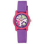 Relógio Feminino Infantil Rosa E Roxo Q&Q Prova D'Água +Nf