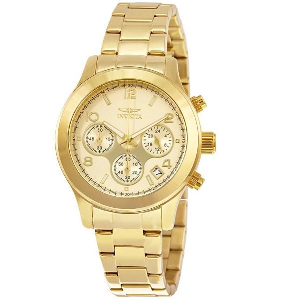 RELÓGIO FEMININO INVICTA ANGEL 19217 BANHADO OURO 18k CAIXA 38 Mm