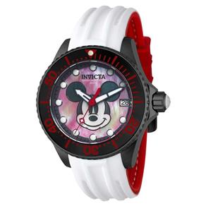 Relógio Feminino Invicta Modelo 22755 Disney Automático Red, Preto, Branco - a Prova D`Água