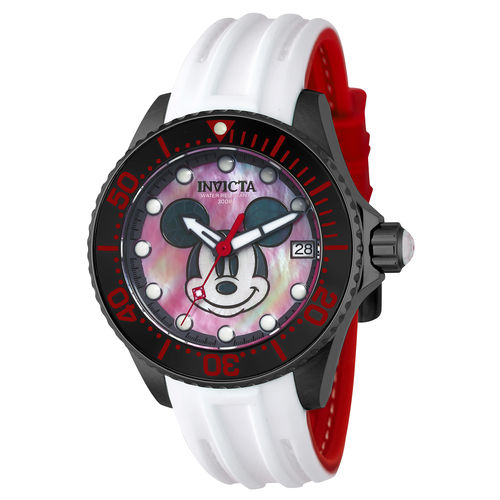 Relógio Feminino Invicta Modelo 22755 Disney Automático Red, Preto, Branco - a Prova D'água