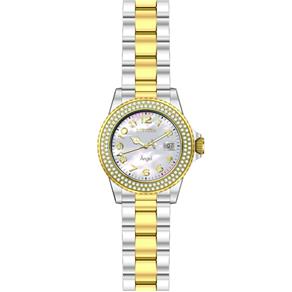 Relógio Feminino Invicta Modelo 28675 Angel - a Prova D` Água - Dourado/Prata