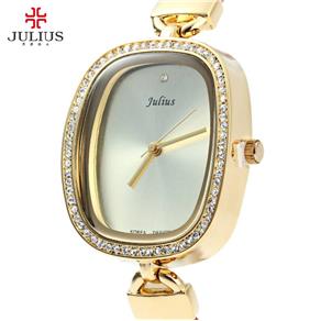 Relógio Feminino Julius JA - 298 com Pulseira de Couro - Marrom