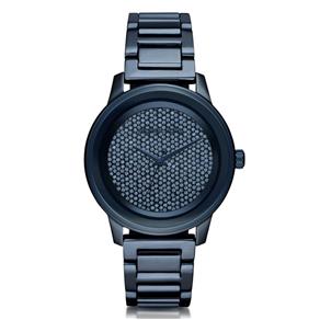 Relógio Feminino Kinley Pave Mk6246 Azul Escuro 42mm Novo