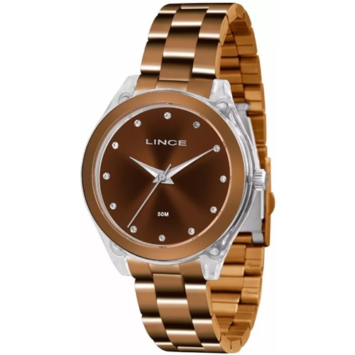 Relogio Feminino Lince Analogico Lrb4431p Chocolate