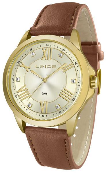 Relogio Feminino Lince Couro Dourado LRCJO46L-C3MX