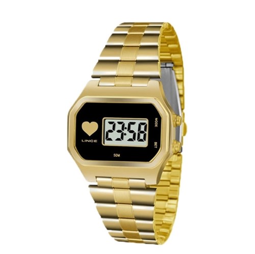 Relógio Feminino Lince Digital Dourado SDG4479LBPKX