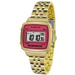 Relogio Feminino Lince Digital Dourado Vintage Sdpho43l-brkx