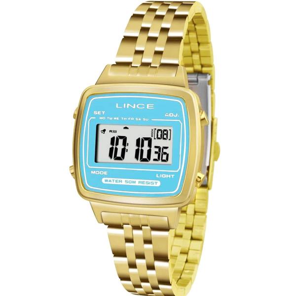 Relógio Feminino Lince Digital Sdph042L Bakx Fundo Azul