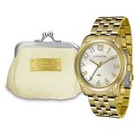 Relogio Feminino Lince Dourado Banhado Lrg4456l-kt72