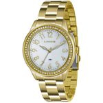 Relogio Feminino Lince Dourado Banhado Lrg4375l-k180