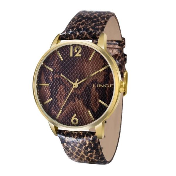 Relogio Feminino Lince Dourado Couro LRC605L M2MX